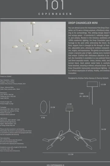Drop Chandelier takkrona mini - Vit - 101 Copenhagen