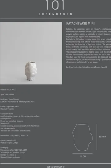 Katachi vas mini - High glaze birch - 101 Copenhagen