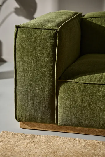 Bergsdal soffa - Luiza Green 3975-ekbetsad ask, 3-sits - 1898