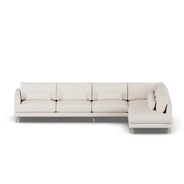 Bredhult soffa - Caleido Beige 9600-vitoljad ek, 4-sits B1 - 1898