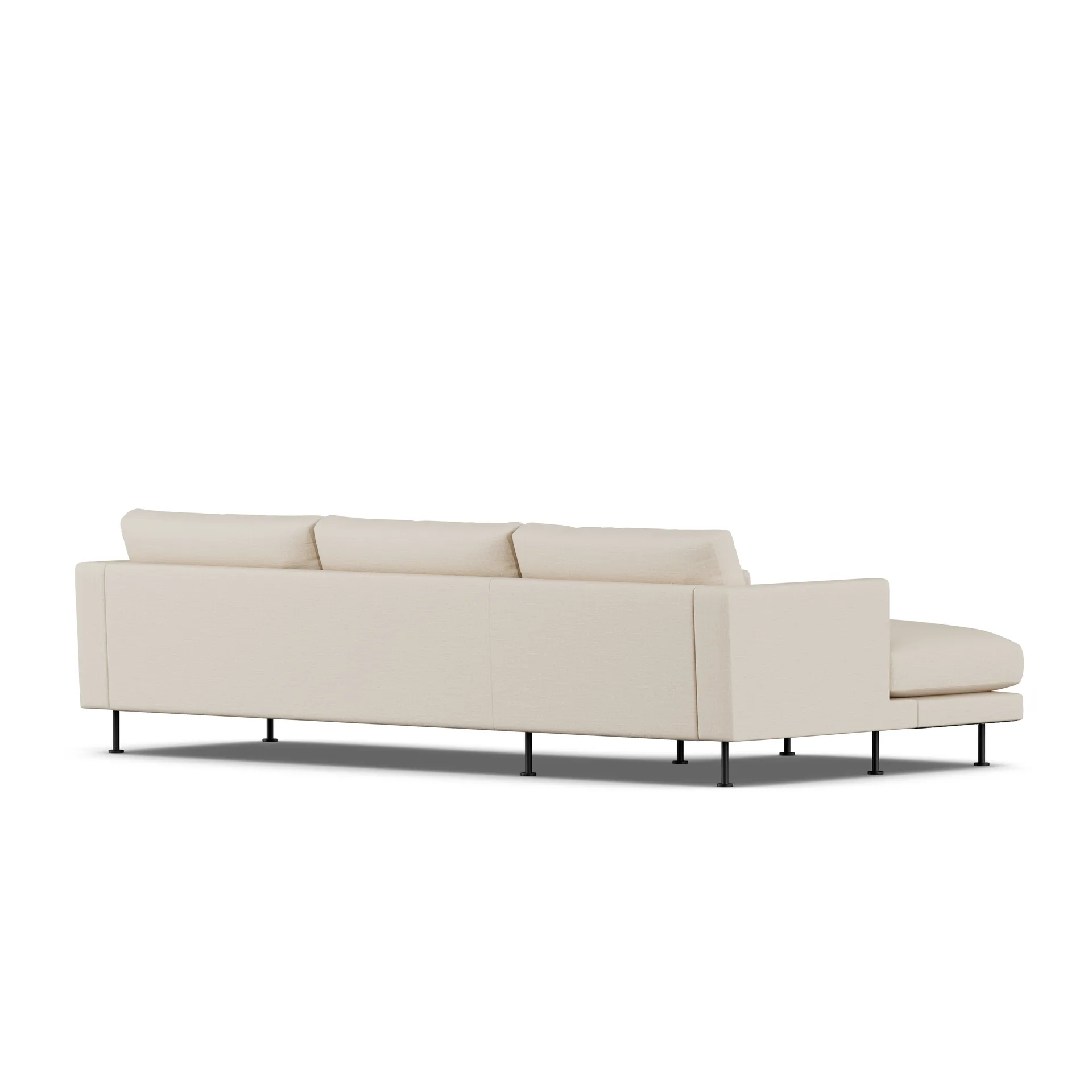Bredhult soffa, Same Beige 6670-svart stål, 2,5-sits C2 1898