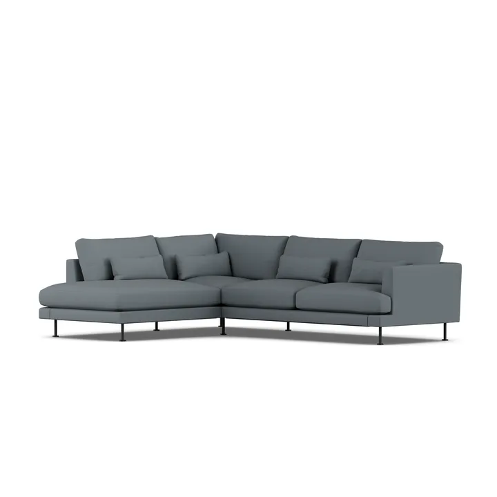 Bredhult soffa - Same Blue 6678-svart stål, 3-sits A2 - 1898