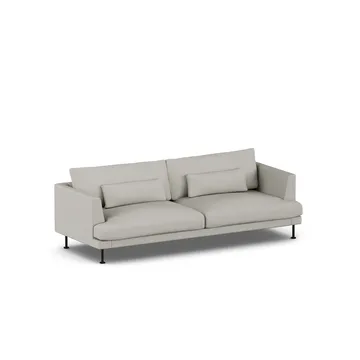 Bredhult soffa - Same Grey 6673-svart stål, 3-sits - 1898