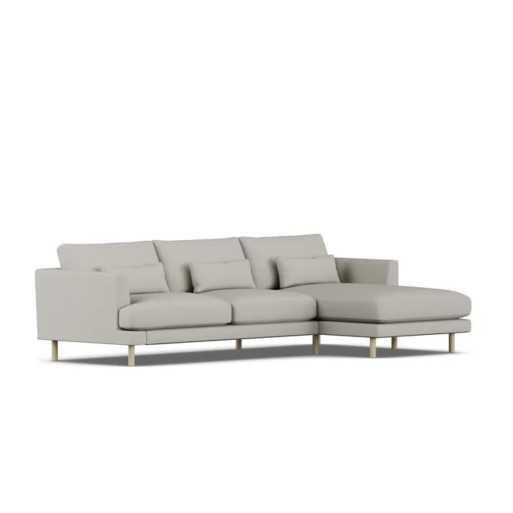 Bredhult soffa - Same Grey 6673-vitoljad ek, 2,5-sits C1 - 1898