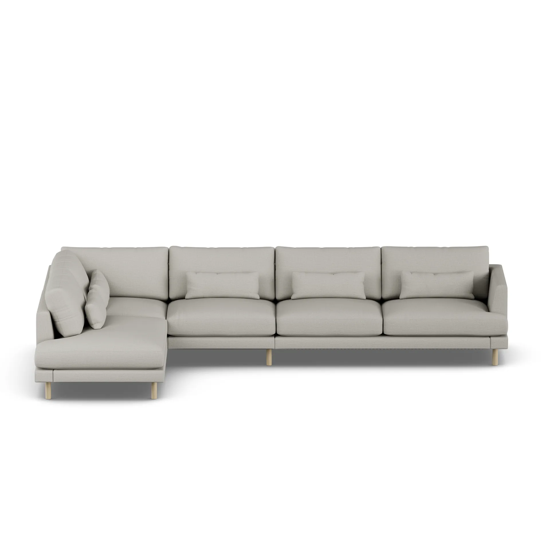Bredhult soffa, Same Grey 6673-vitoljad ek, 4-sits B2 1898