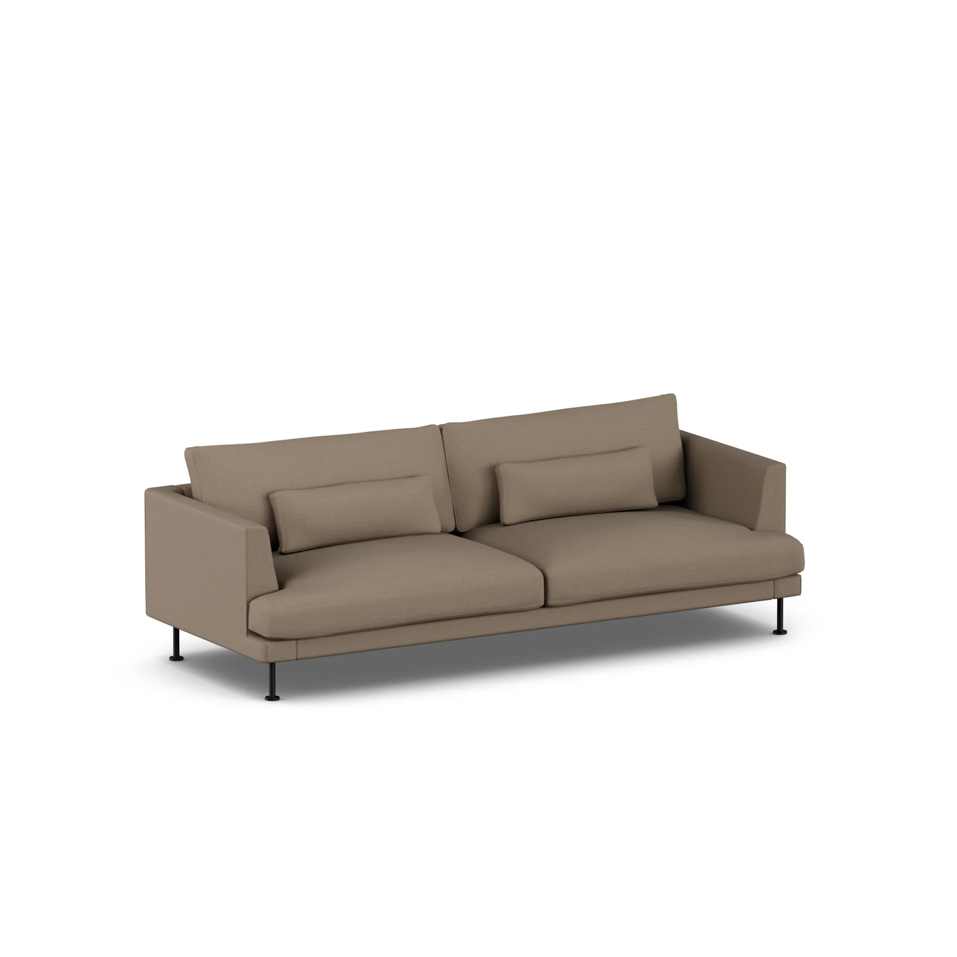 Bredhult soffa, Same Mole 6674-svart stål, 3-sits 1898