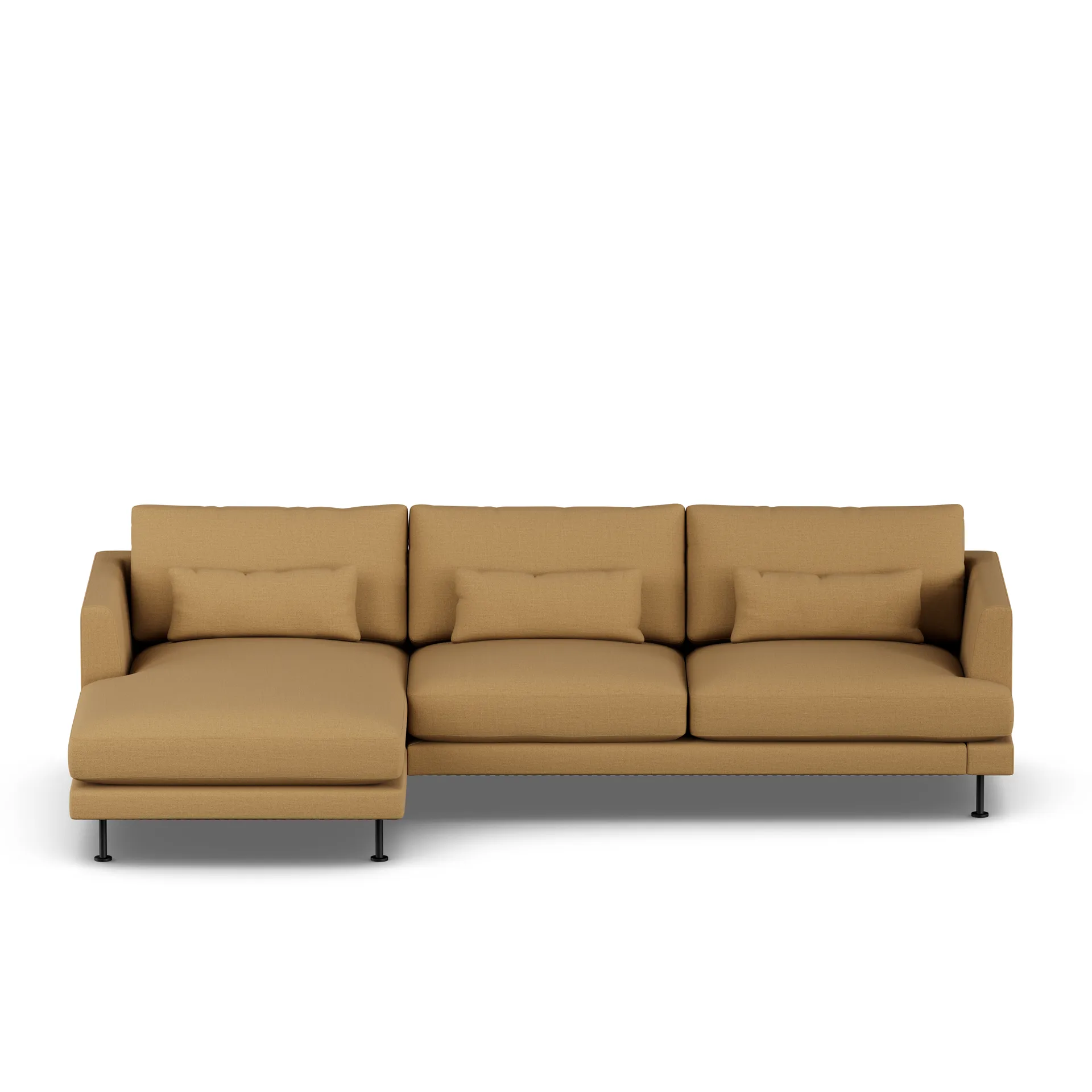 Bredhult soffa, Same Ochre 6676-svart stål, 2,5-sits C2 1898