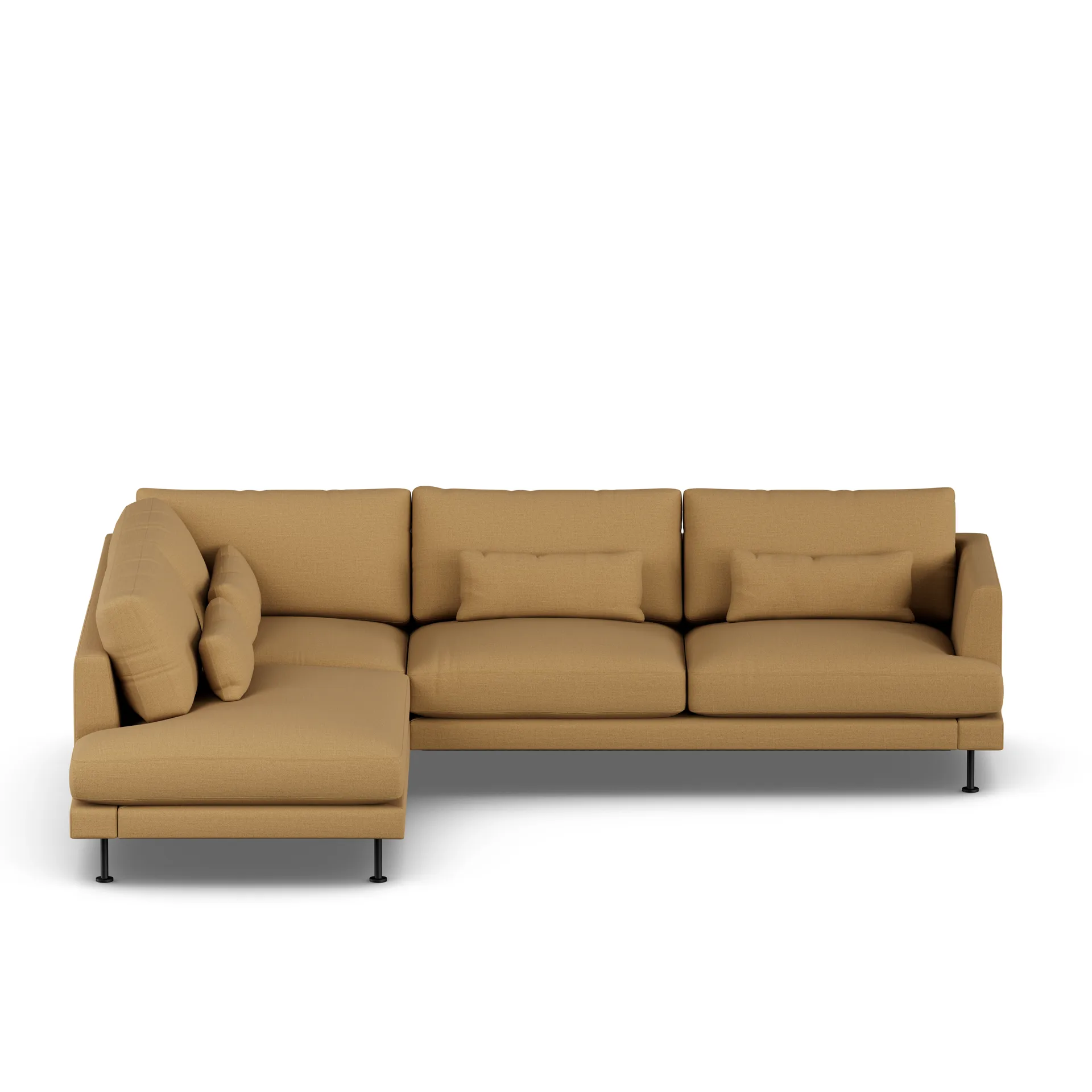 Bredhult soffa, Same Ochre 6676-svart stål, 3-sits A2 1898