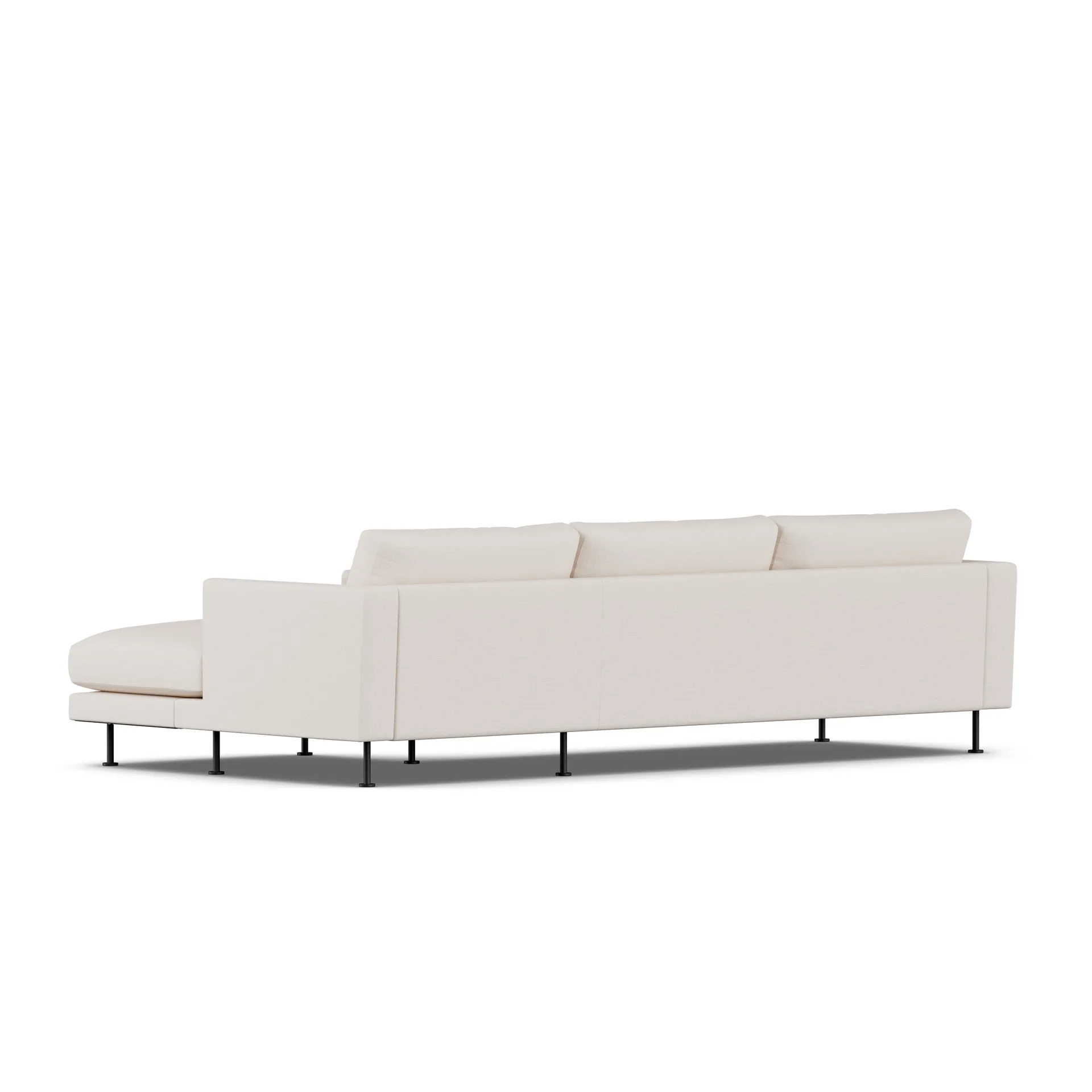 Bredhult soffa, Same Off White 6671-svart stål, 2,5-sits C1 1898
