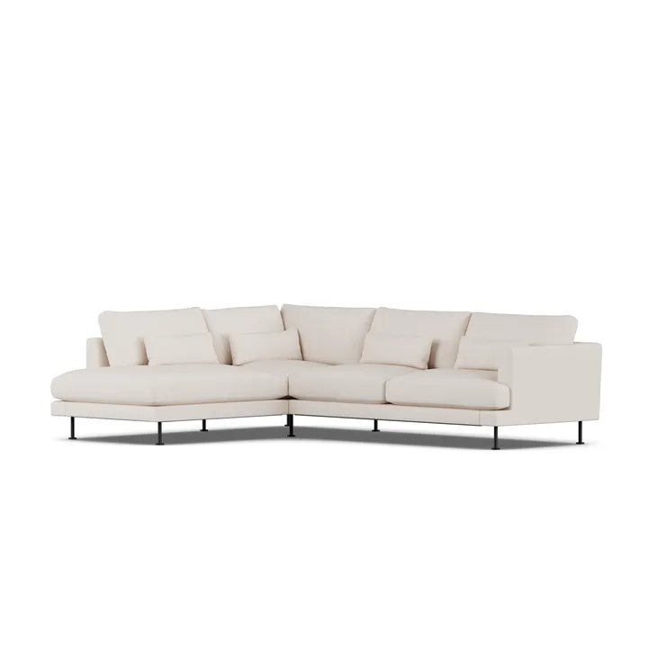 Bredhult soffa - Same Off White 6671-svart stål, 3-sits A2 - 1898