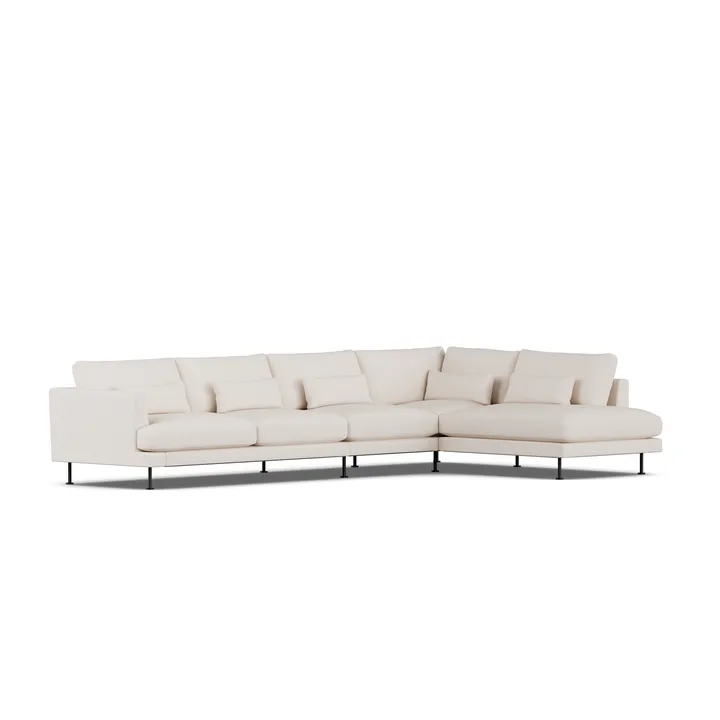 Bredhult soffa - Same Off White 6671-svart stål, 4-sits B1 - 1898