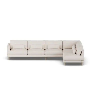 Bredhult soffa - Same Off White 6671-vitoljad ek, 4-sits B1 - 1898