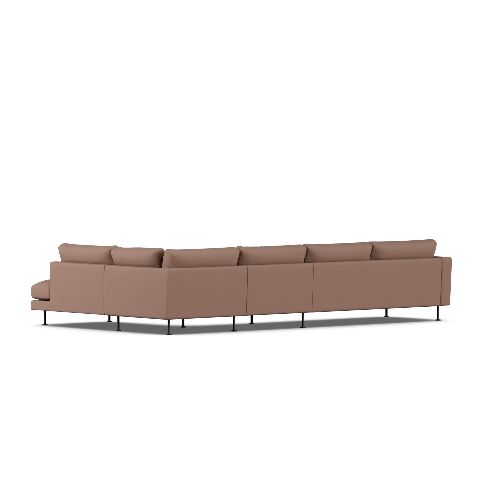 Bredhult soffa, Same Rust 6675-svart stål, 4-sits B1 1898