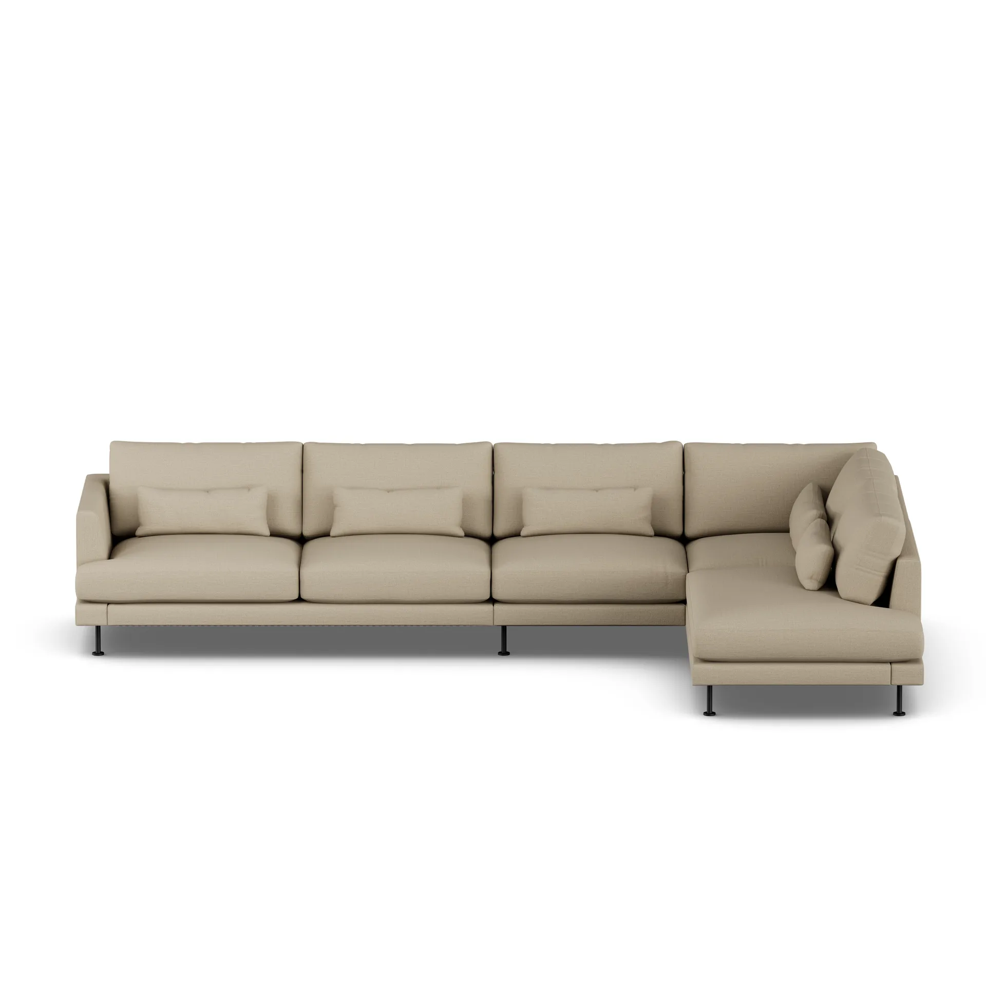 Bredhult soffa, Same Sand 6672-svart stål, 4-sits B1 1898