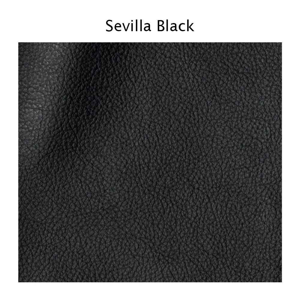 Haga 3-sits soffa, läder sevilla svart, metallben 1898