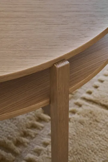 Lid soffbord - Vitpigmenterad ek, Ø90 cm - 1898