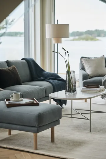 Lidnäs 3 sits soffa - Caleido Grey 1240-vitoljad ek, 3-sits - 1898