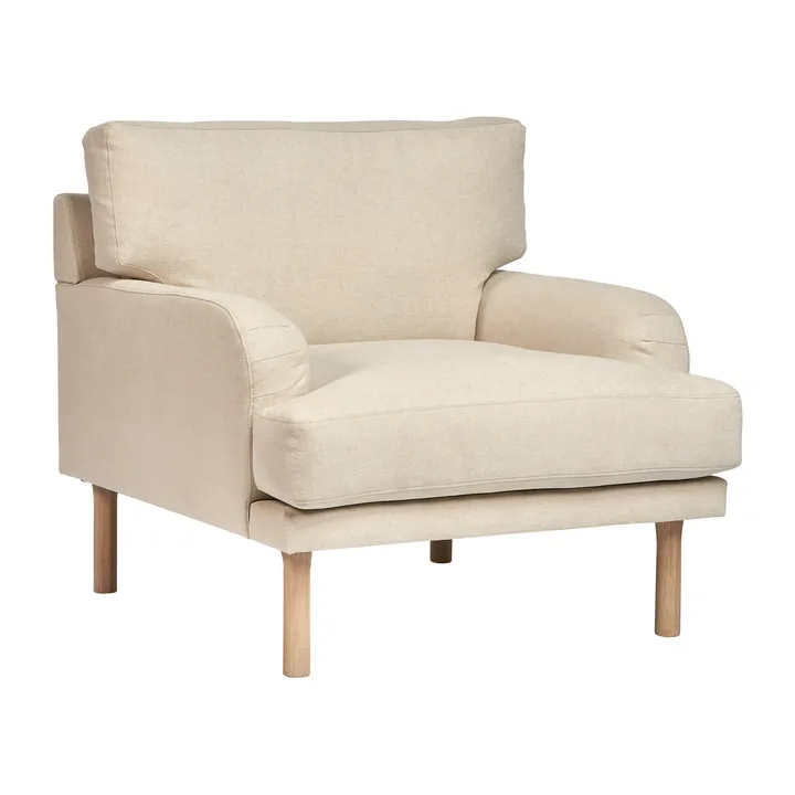 Lidnäs fåtölj - Caleido Beige 9600-vitoljad ek - 1898