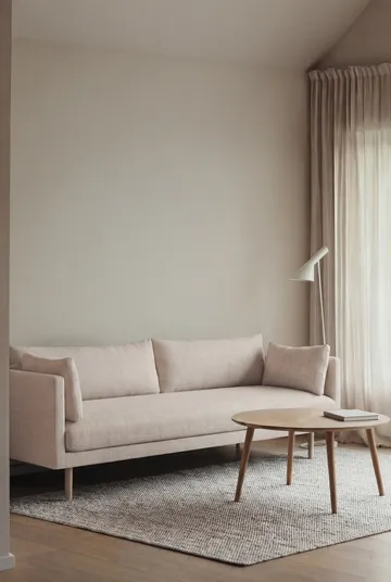 Linnevik soffa - Caleido Beige 9600-vitoljad ek, 4-sits - 1898