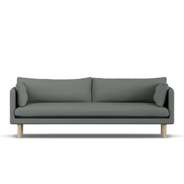 Linnevik soffa - Caleido Grey 1240-vitoljad ek, 4-sits - 1898
