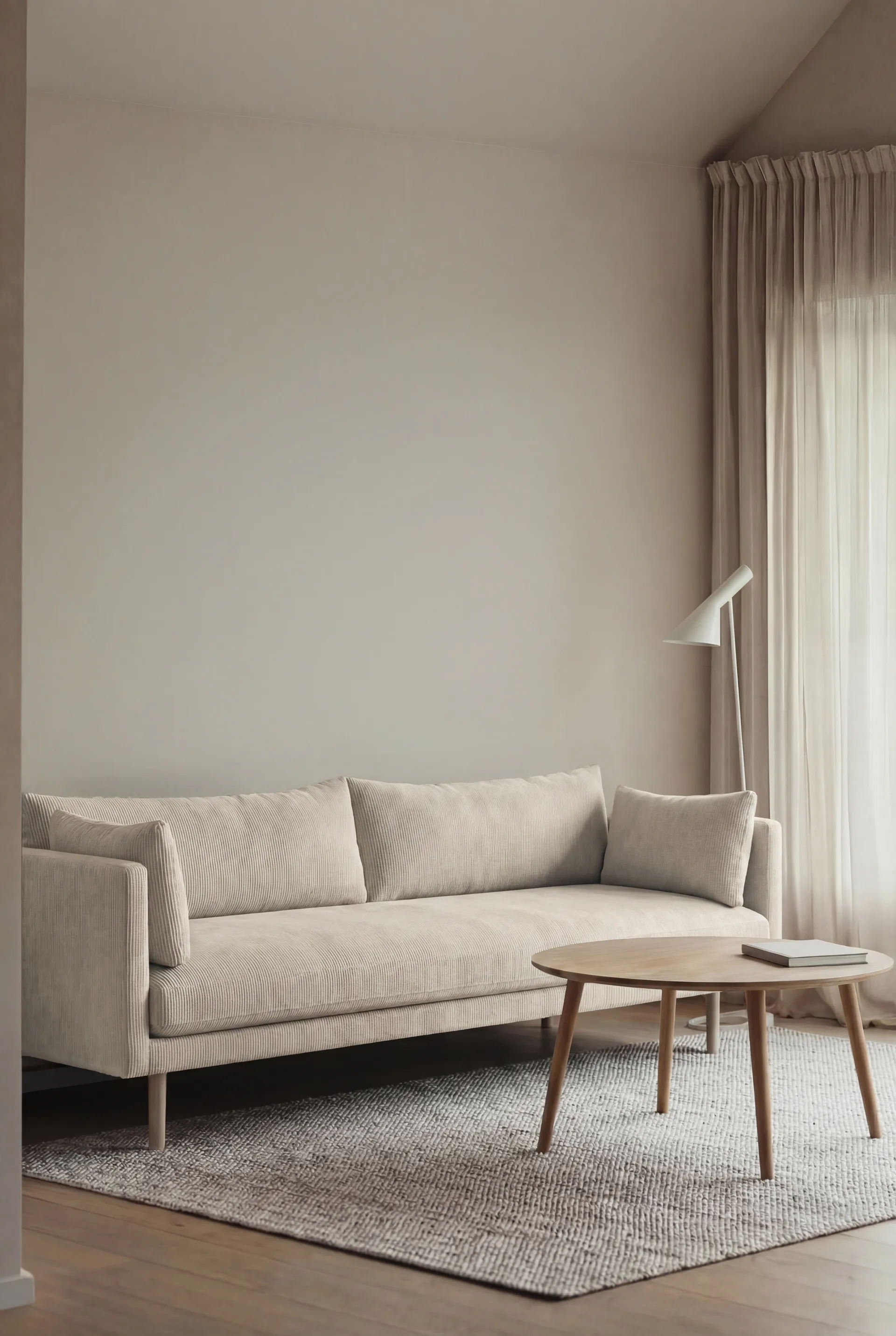 Linnevik soffa, Jump Beige 1956-vitoljad ek, 4-sits 1898