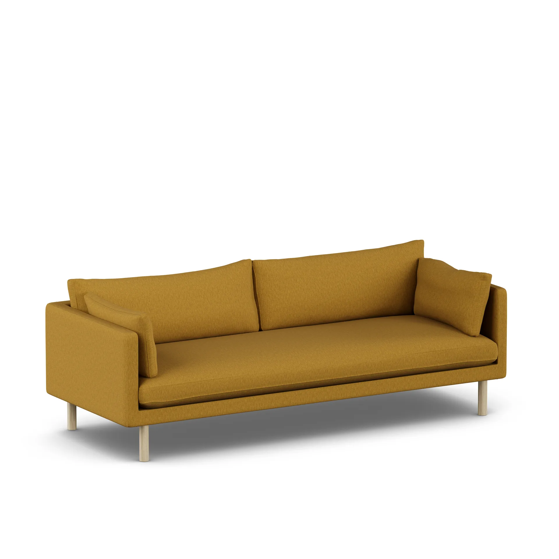 Linnevik soffa, Luiza Mustard 3972-vitoljad ek, 4-sits 1898