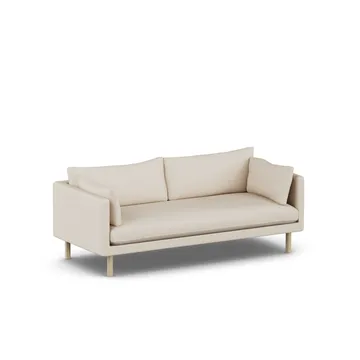 Linnevik soffa - Same Beige 6670-vitoljad ek, 3-sits - 1898