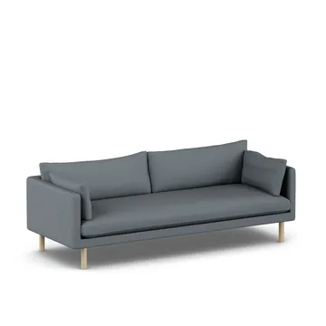Linnevik soffa - Same Blue 6678-vitoljad ek, 4-sits - 1898