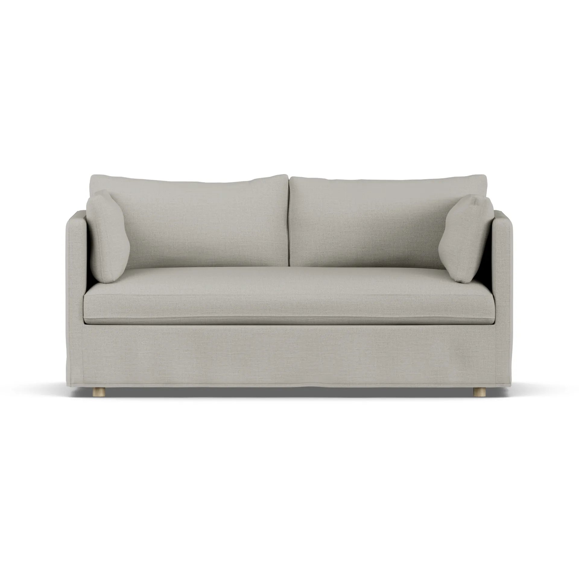 Linnevik soffa, Same Grey 6673-vitoljad ek, 2-sits, med kappa 1898
