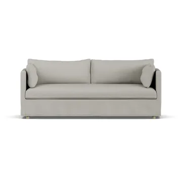 Linnevik soffa - Same Grey 6673-vitoljad ek, 3-sits, med kappa - 1898