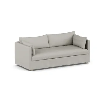 Linnevik soffa - Same Grey 6673-vitoljad ek, 3-sits, med kappa - 1898