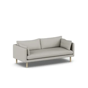 Linnevik soffa - Same Grey 6673-vitoljad ek, 3-sits - 1898