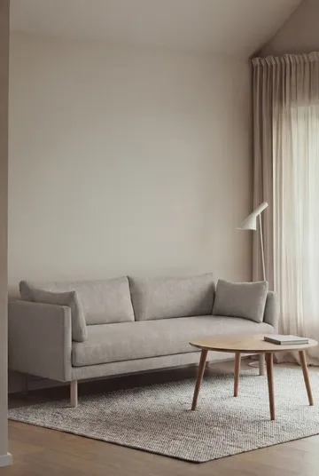 Linnevik soffa - Same Grey 6673-vitoljad ek, 3-sits - 1898