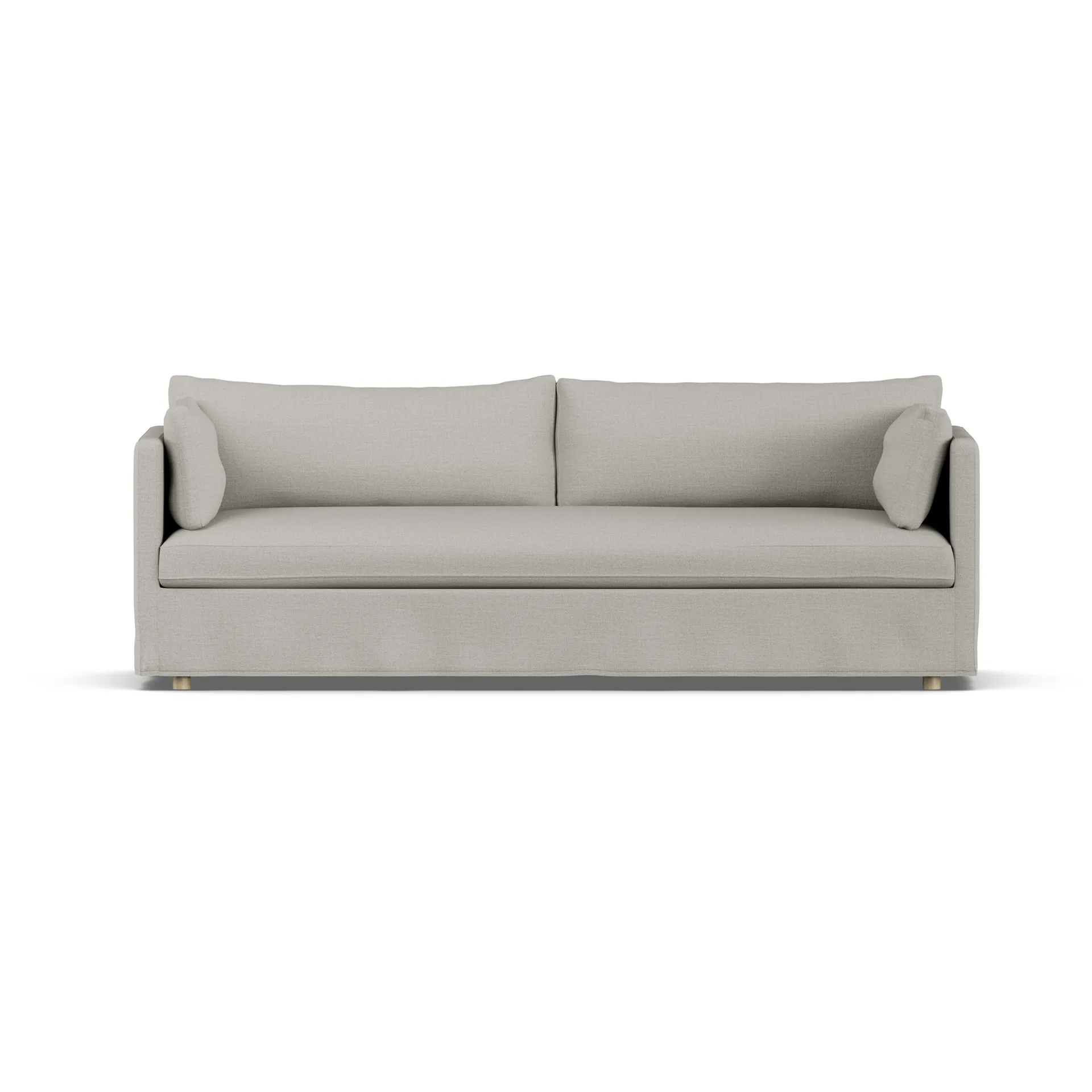 Linnevik soffa, Same Grey 6673-vitoljad ek, 4-sits, med kappa 1898