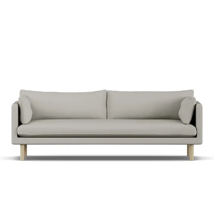 Linnevik soffa - Same Grey 6673-vitoljad ek, 4-sits - 1898