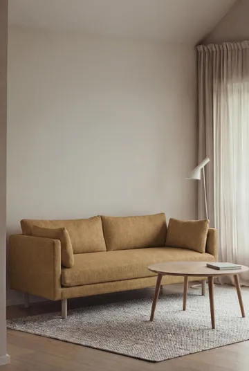 Linnevik soffa - Same Ochre 6676-vitoljad ek, 2-sits - 1898