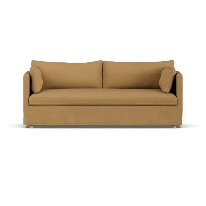 Linnevik soffa - Same Ochre 6676-vitoljad ek, 3-sits, med kappa - 1898