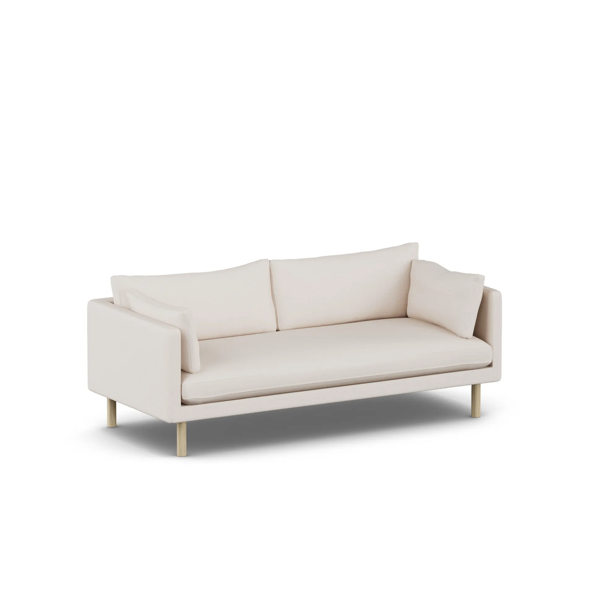 Linnevik soffa, Same Off White 6671-vitoljad ek, 3-sits 1898
