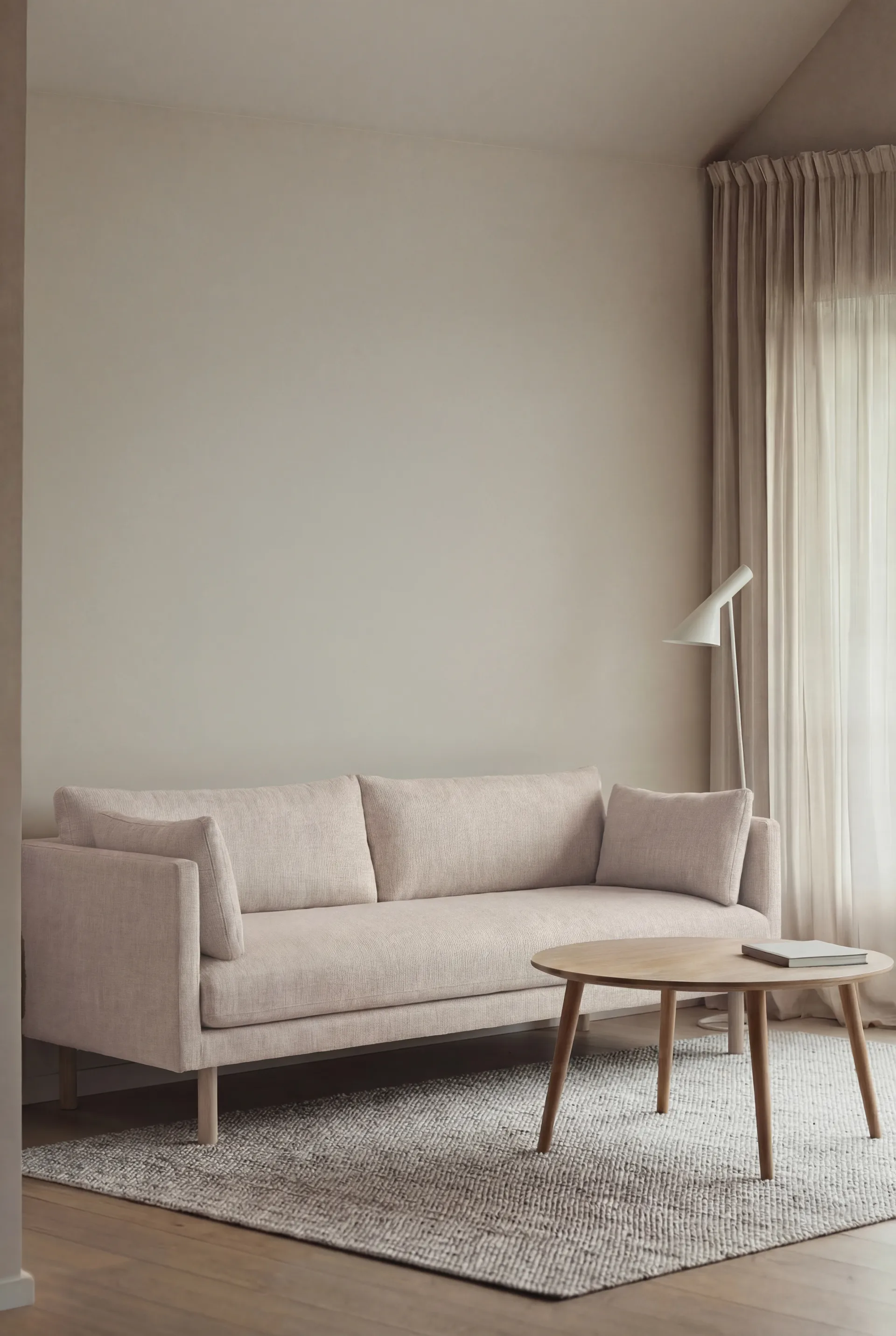 Linnevik soffa, Same Off White 6671-vitoljad ek, 3-sits 1898