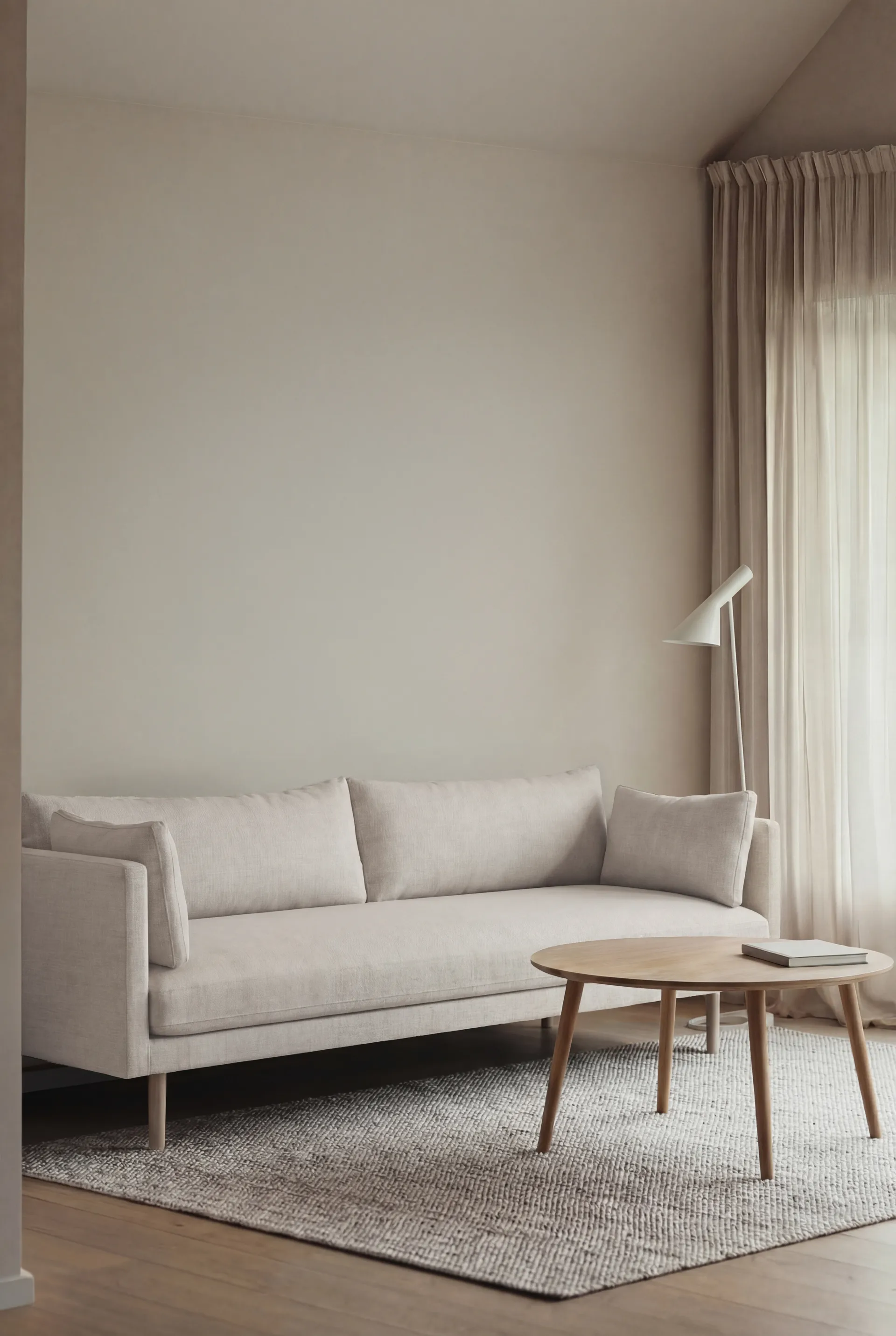 Linnevik soffa, Same Off White 6671-vitoljad ek, 4-sits 1898