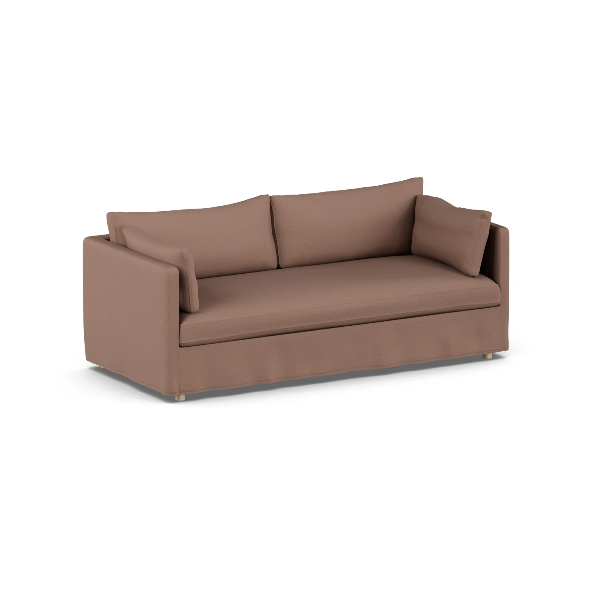 Linnevik soffa, Same Rust 6675-vitoljad ek, 3-sits, med kappa 1898