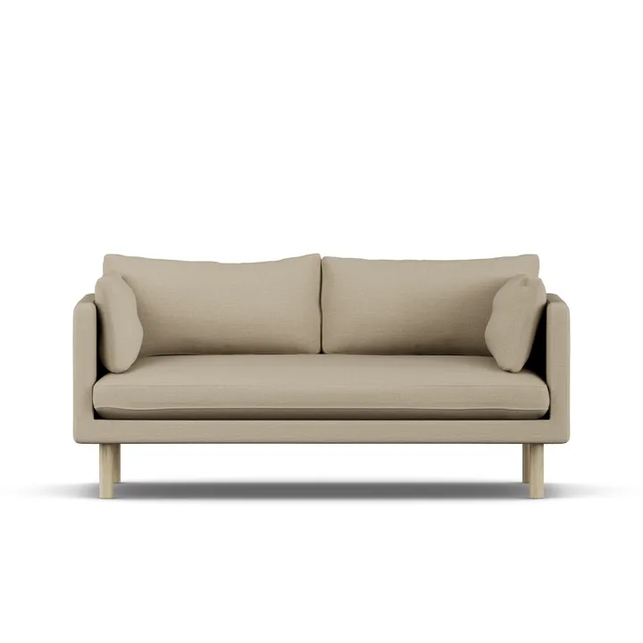 Linnevik soffa - Same Sand 6672-vitoljad ek, 2-sits - 1898