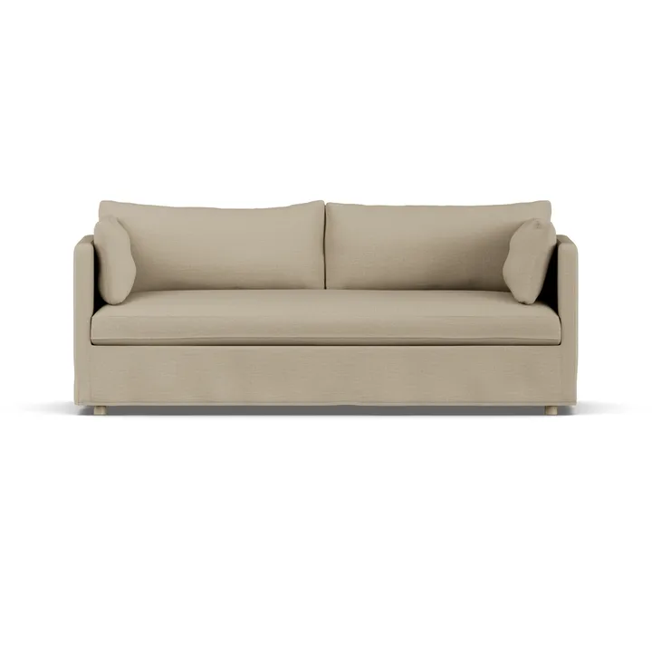 Linnevik soffa - Same Sand 6672-vitoljad ek, 3-sits, med kappa - 1898