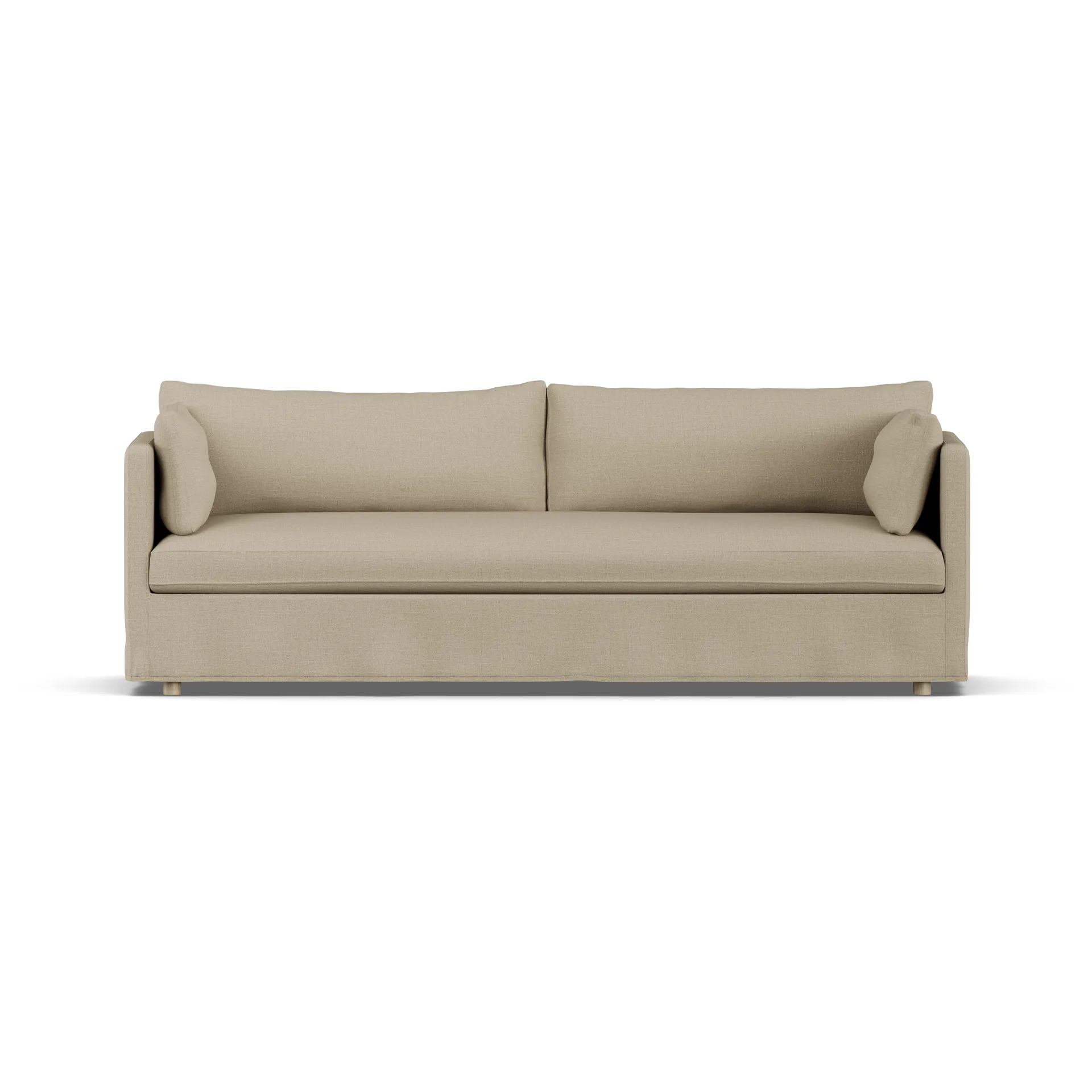 Linnevik soffa, Same Sand 6672-vitoljad ek, 4-sits, med kappa 1898