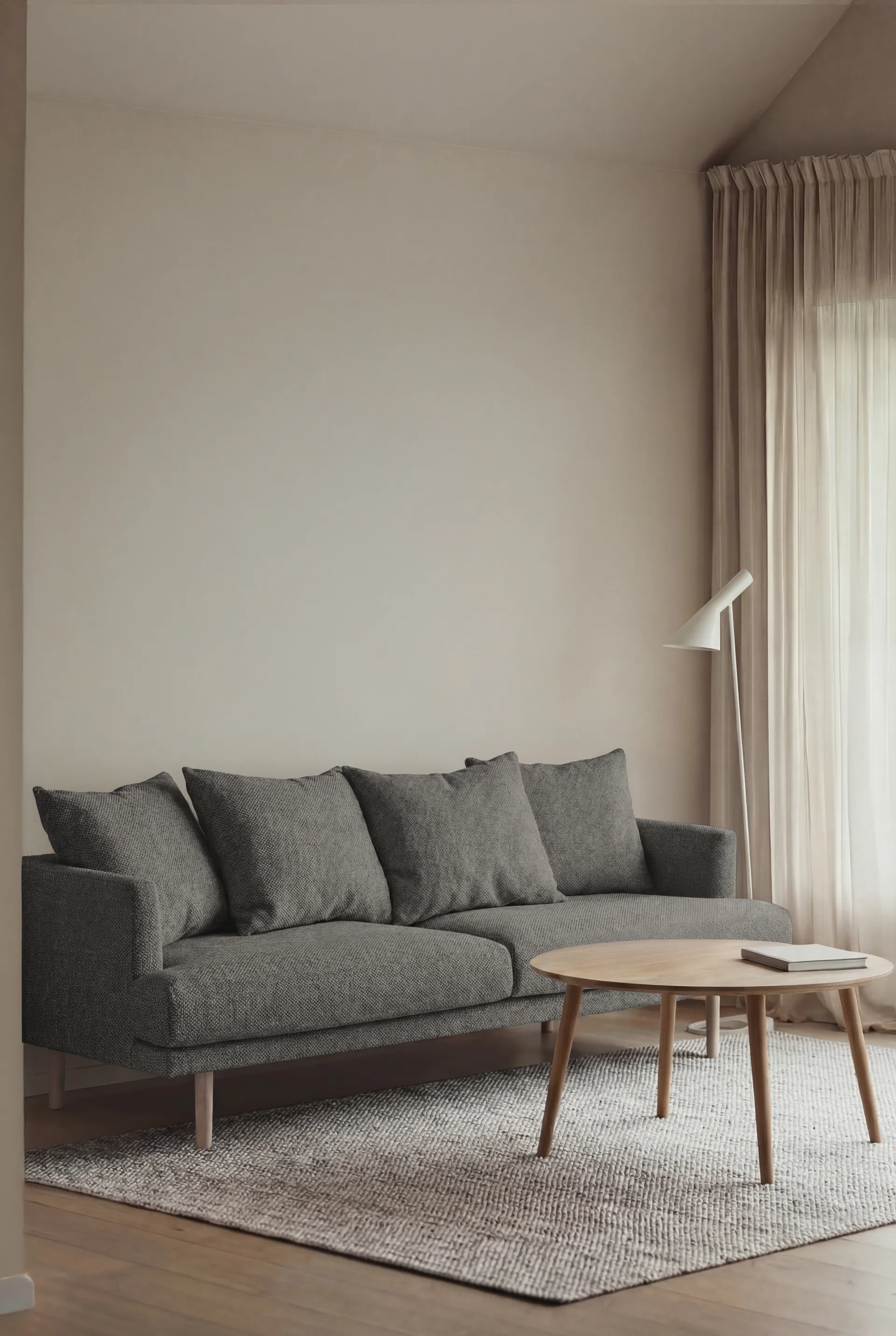 Sjövik soffa, Caleido Grey 1240-vitoljad ek, 3-sits 1898