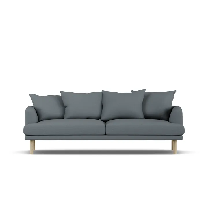 Sjövik soffa - Same Blue 6678-vitoljad ek, 3-sits - 1898
