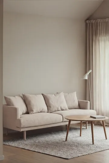 Sjövik soffa - Same Off White 6671-vitoljad ek, 3-sits - 1898