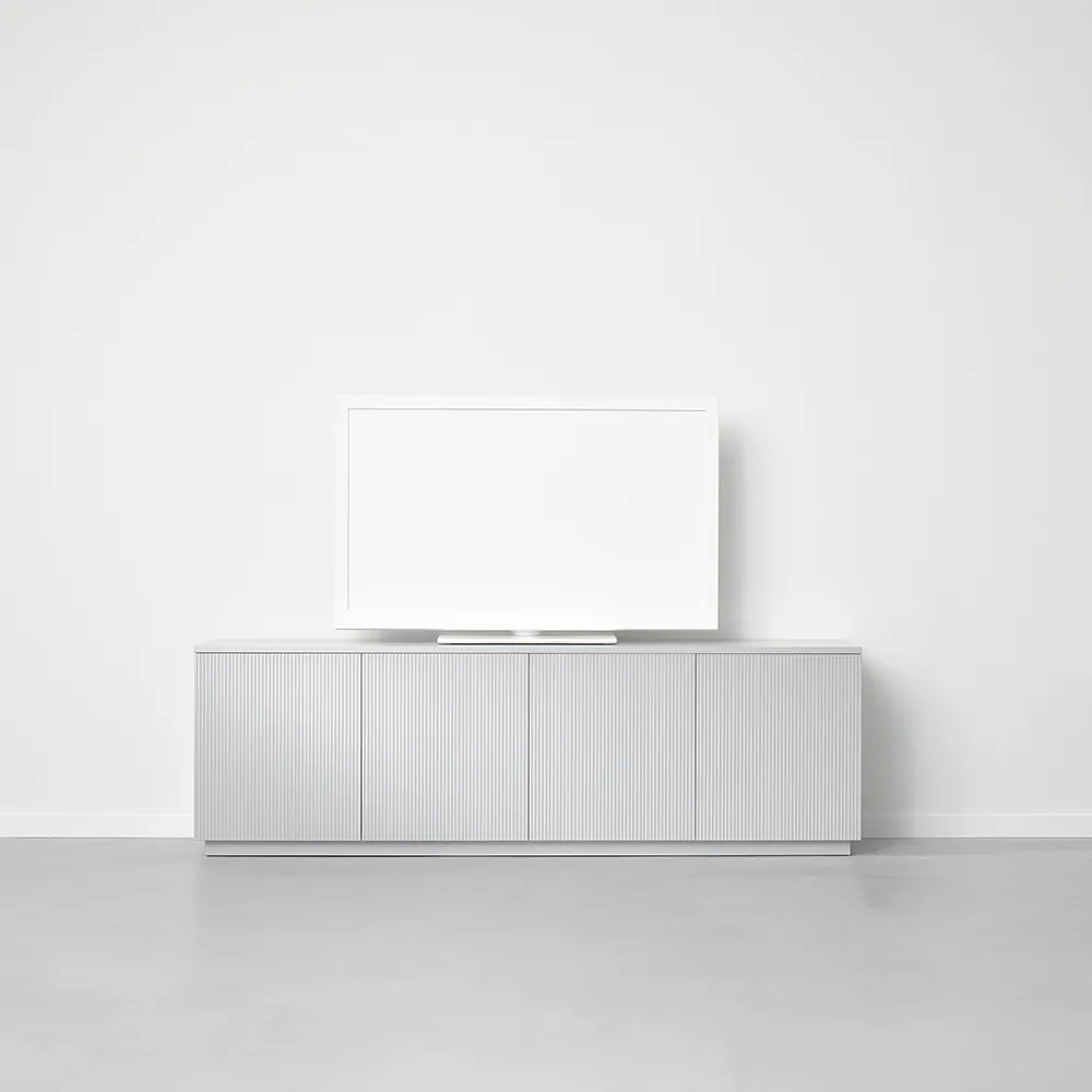 Beam sideboard, ljusgrå, stativ i oljad ek A2