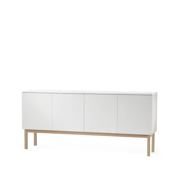 Beam sideboard - vit lack, stativ i vitoljad ek - A2