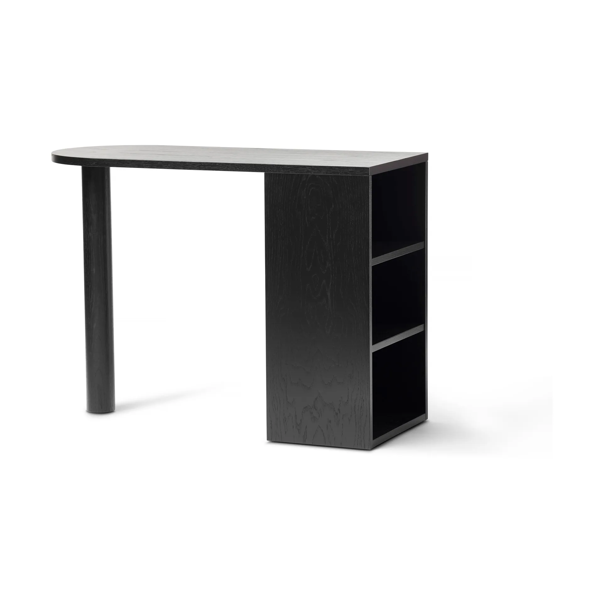 Hub skrivbord, Svartbetsad ek, 100x73x43 cm A2
